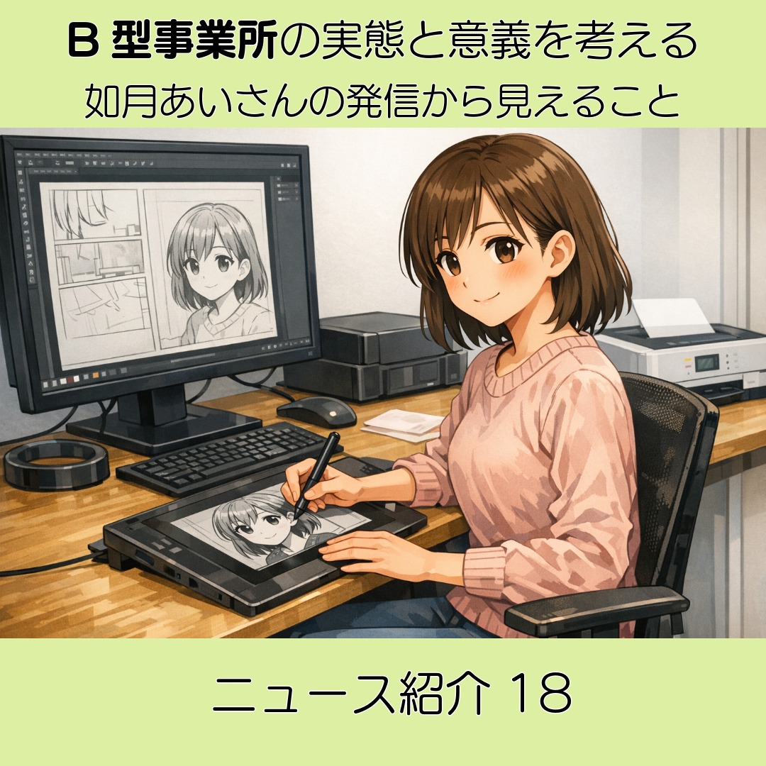 アイキャッチ画像　B型事業所の実態と意義を考える――如月あいさんの発信から見えること【ニュース紹介18】